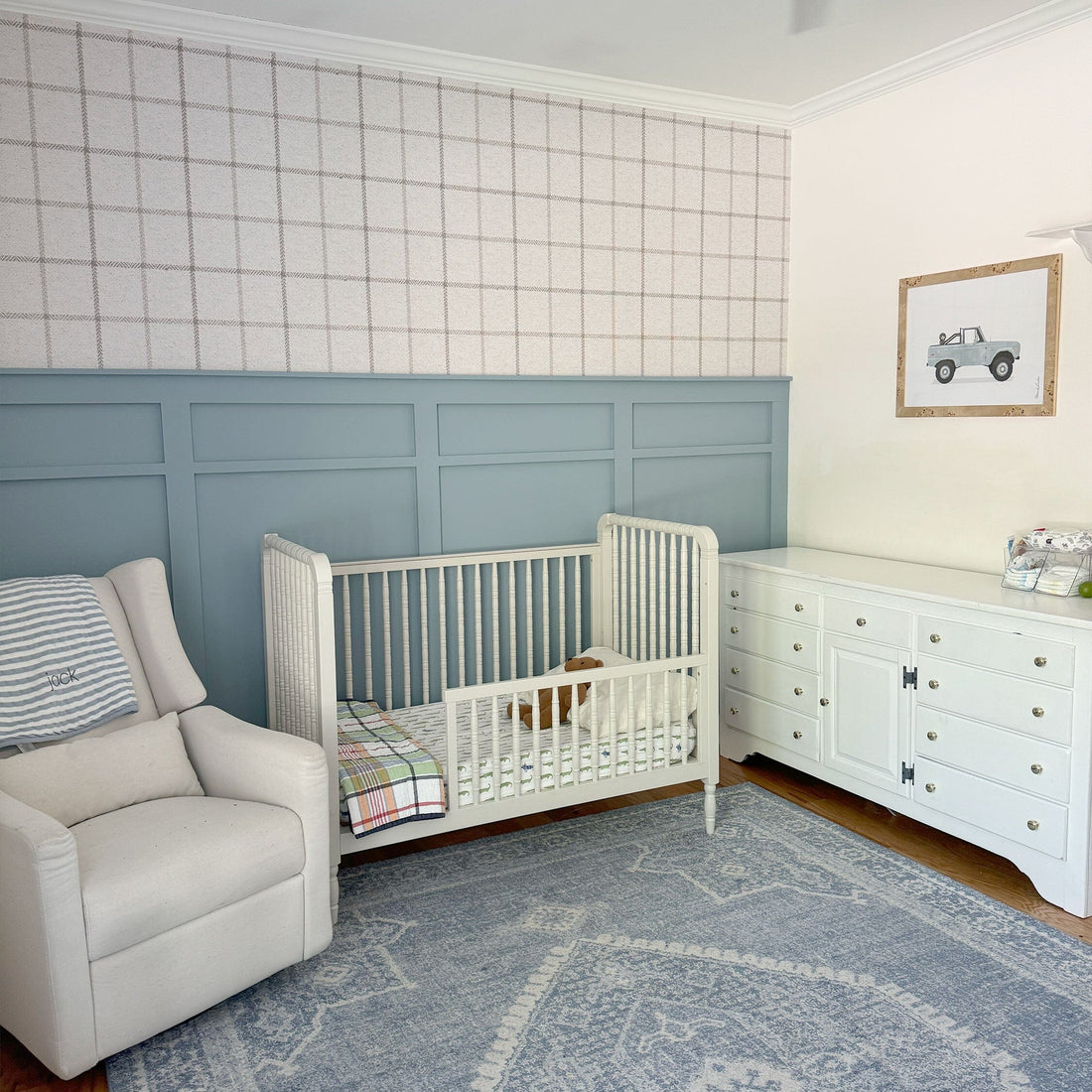 Country Chic: Step Inside a Boys' Nursery with Plaid Perfection