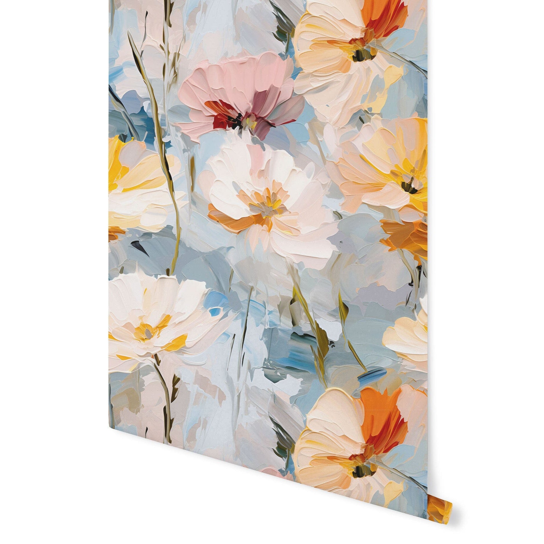 Acrylic Florals Wallpaper Wallpaper Urbanwalls