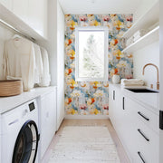 Acrylic Florals Wallpaper Wallpaper Urbanwalls