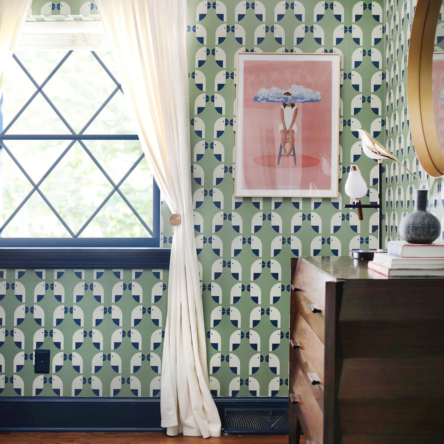 Birds of a Feather Wallpaper Wallpaper Sunny Circle Studio