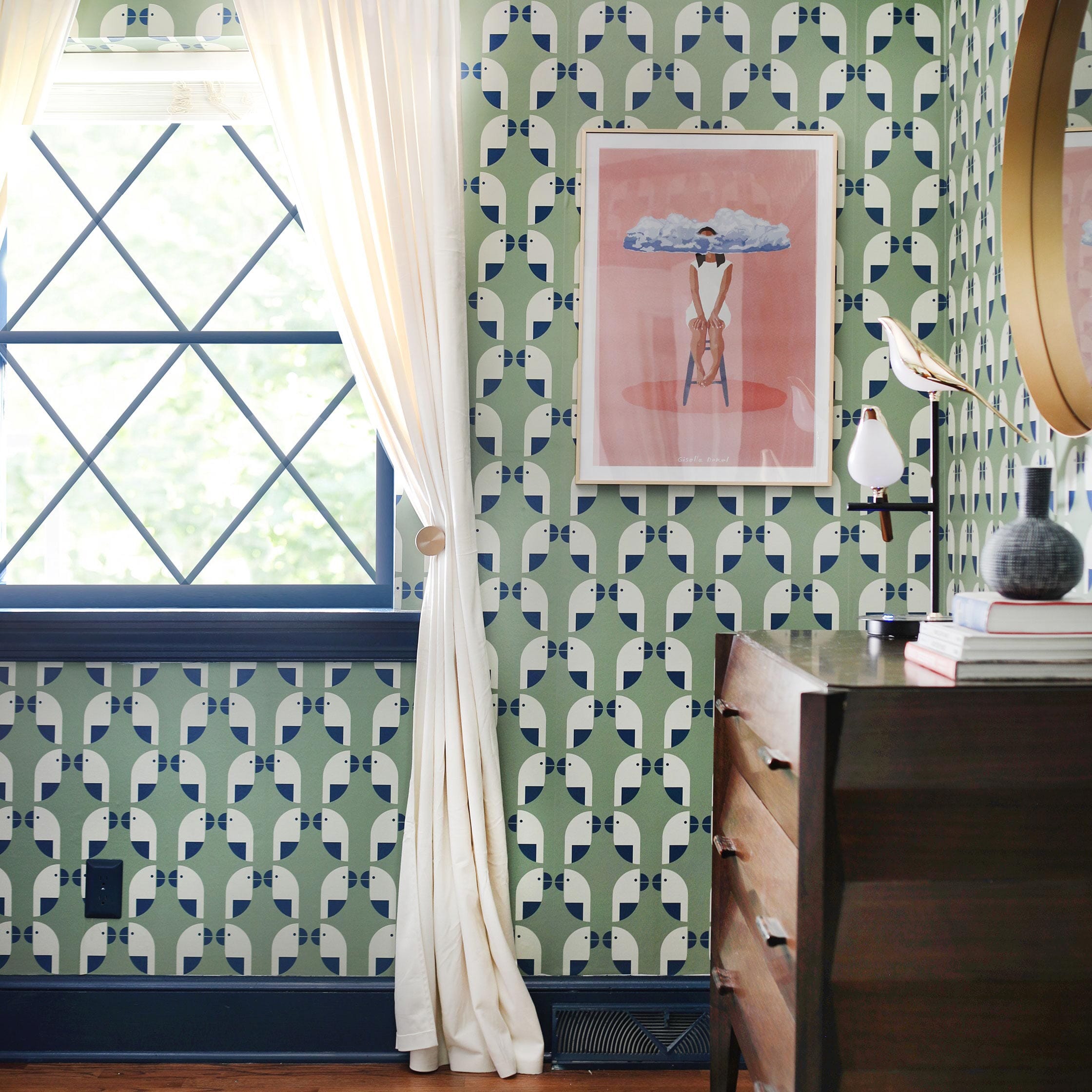 Birds of a Feather Wallpaper Wallpaper Sunny Circle Studio