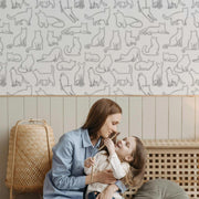 Cat Line Art Wallpaper Wallpaper Urbanwalls