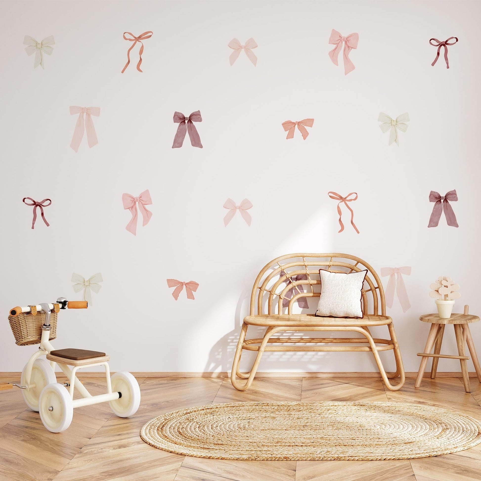Coquette Bow Wall Decals Decals Urbanwalls Standard Wall Full Order Blush