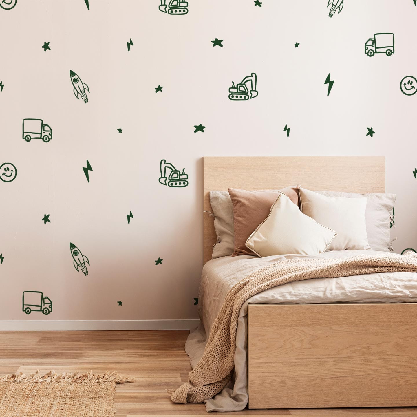 Cosmic Adventure Wall Decals Decals Ginger Hamilton Dark Green