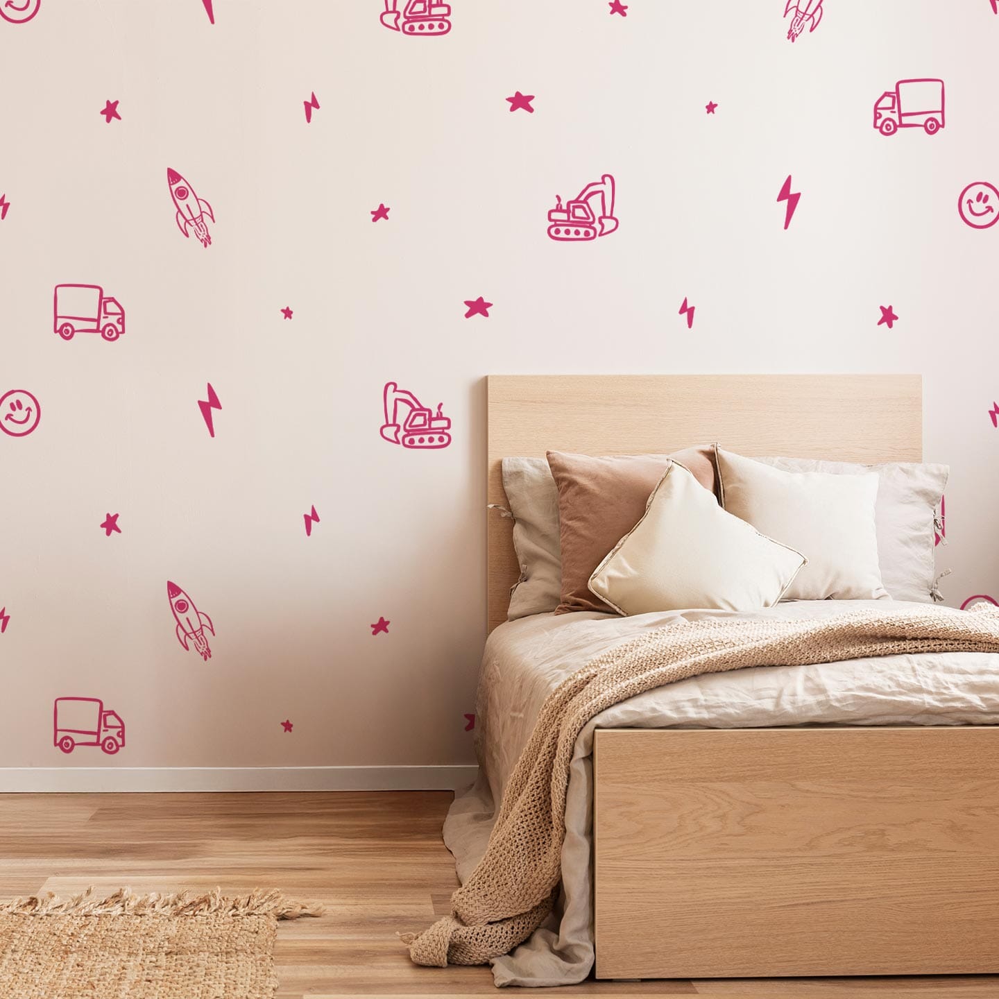 Cosmic Adventure Wall Decals Decals Ginger Hamilton Hot Pink
