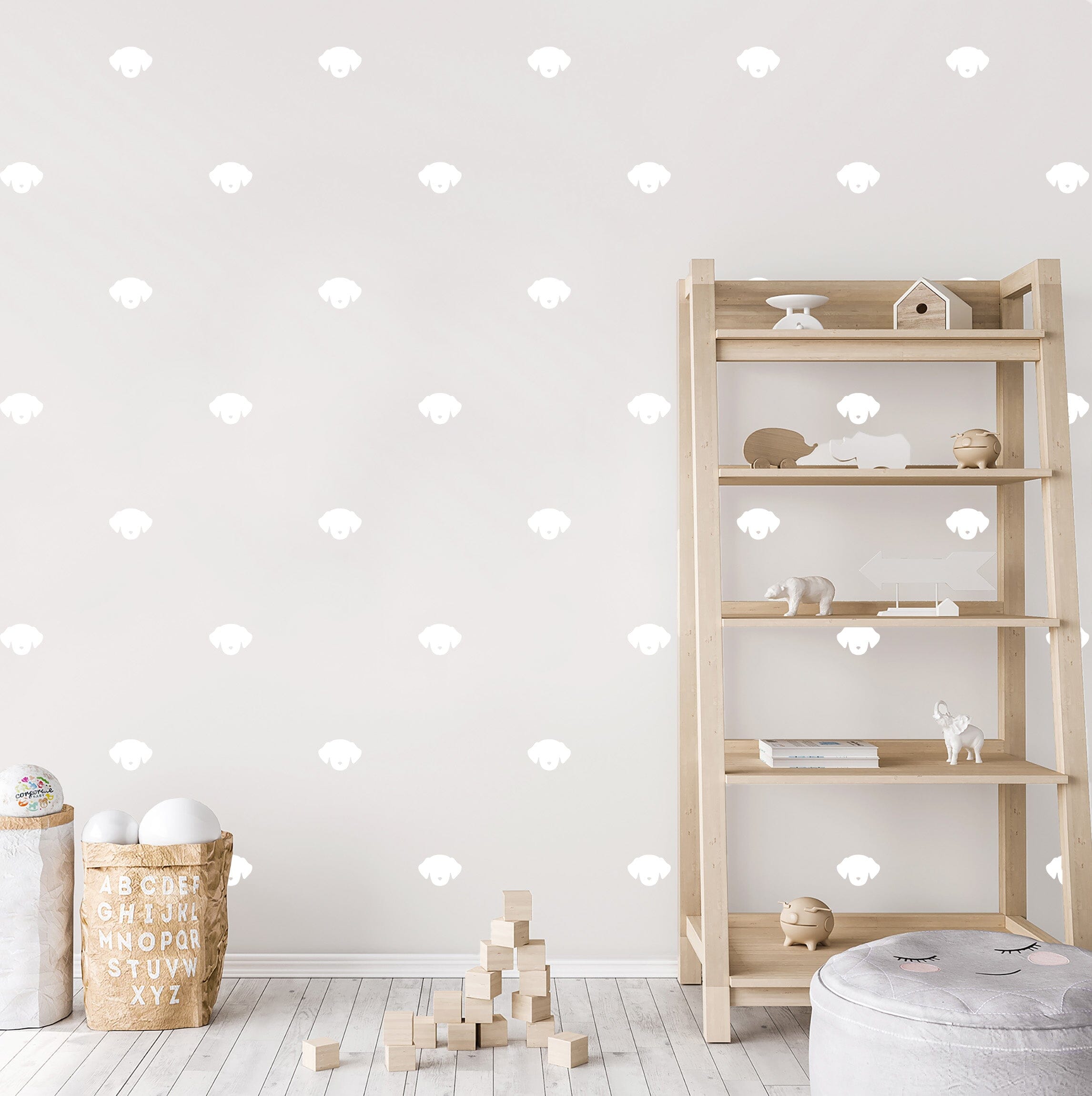 Dog Wall Decals Decals Urbanwalls White