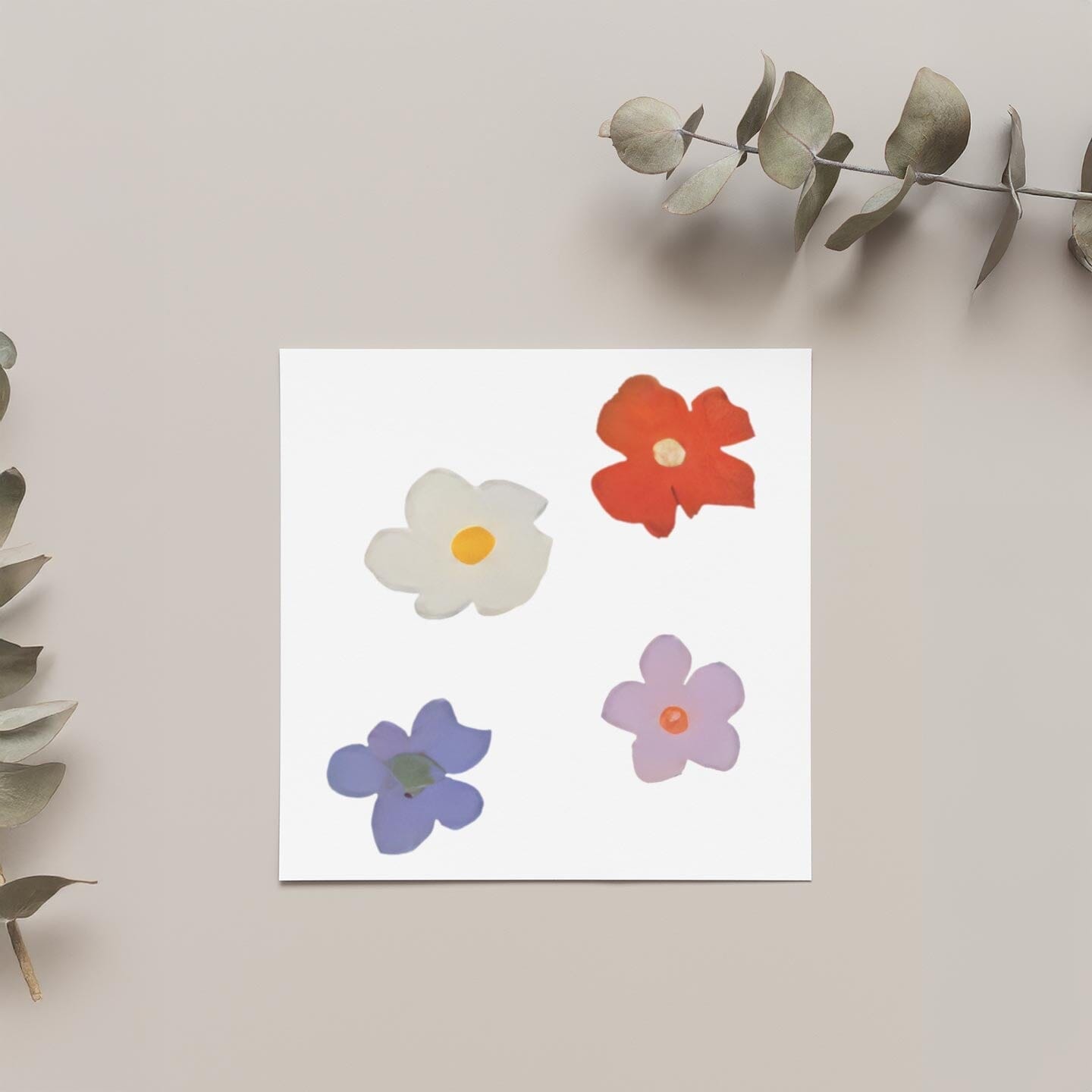 Floral Harmony Wall Decals Decals Urbanwalls Standard Wall Sample Colorful
