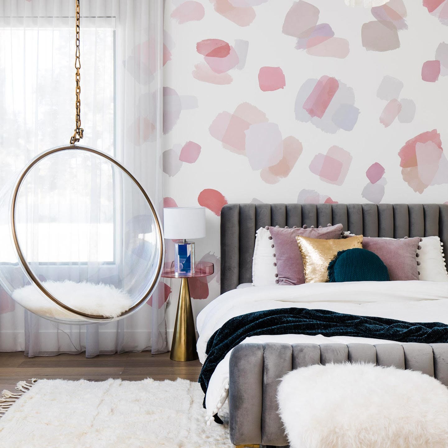Large Pink Brush Stroke Wall Decals Decals Urbanwalls