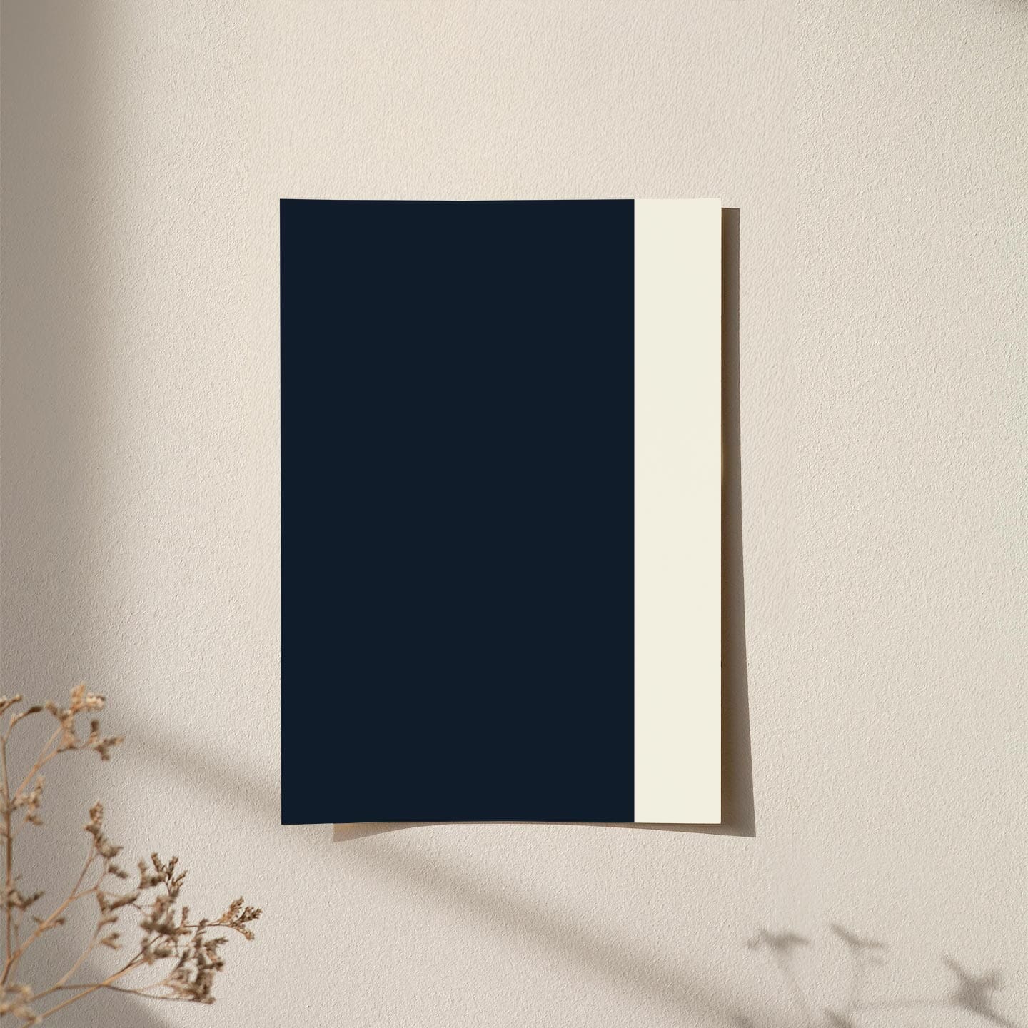 Large Stripe Wallpaper Wallpaper Monika Hibbs Peel & Stick Sample Midnight Blue