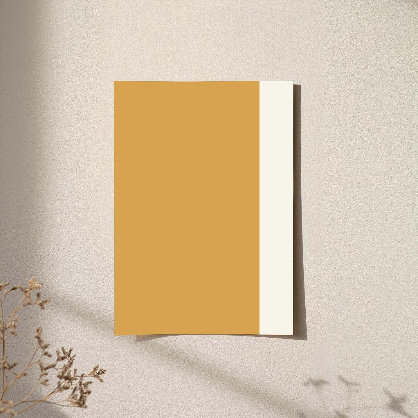 Large Stripe Wallpaper Wallpaper Monika Hibbs Peel & Stick Sample Mustard