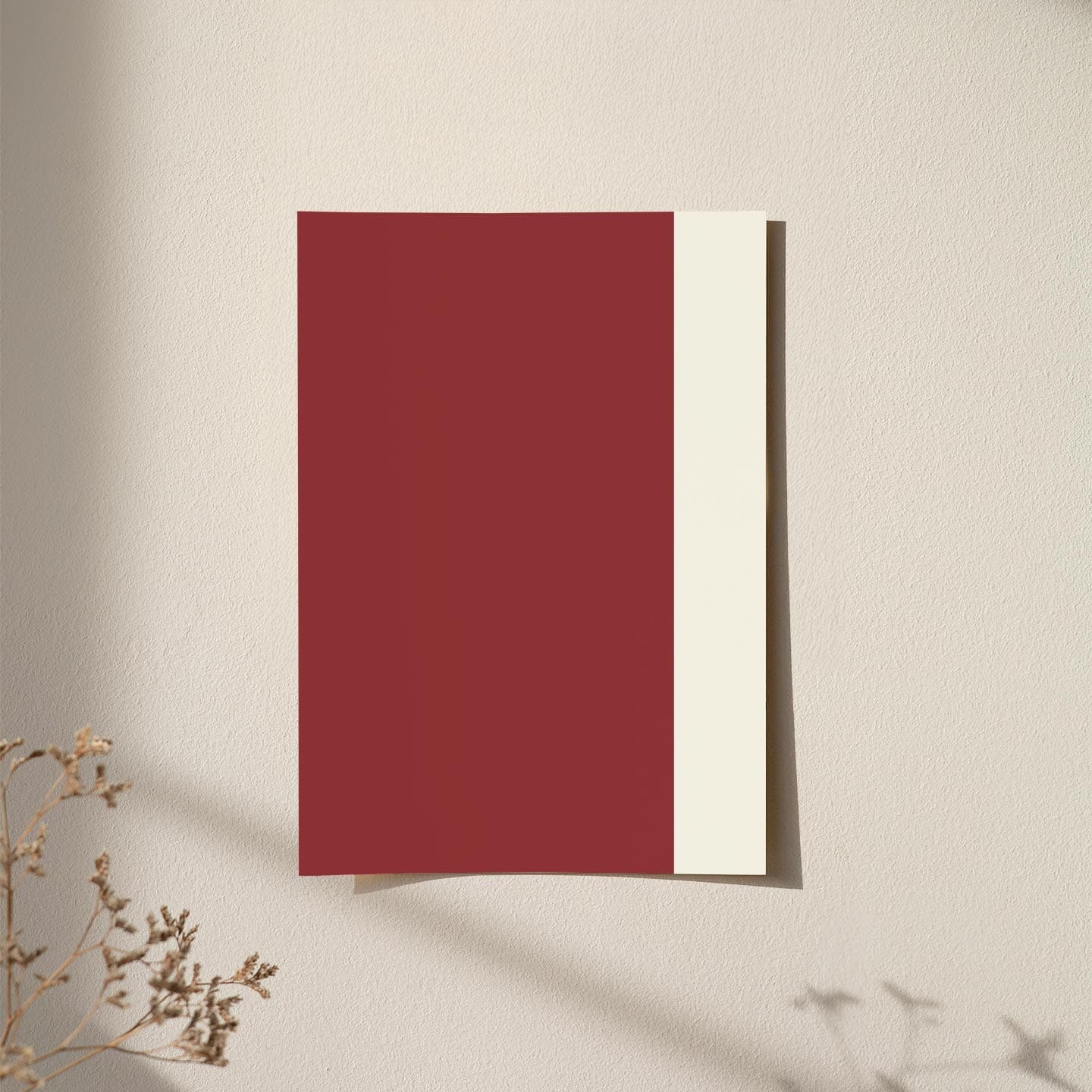 Large Stripe Wallpaper Wallpaper Monika Hibbs Peel & Stick Sample Raspberry