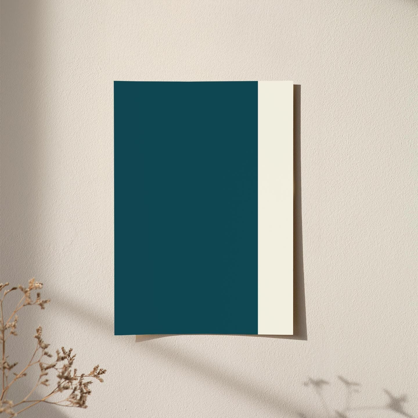 Large Stripe Wallpaper Wallpaper Monika Hibbs Peel & Stick Sample Teal