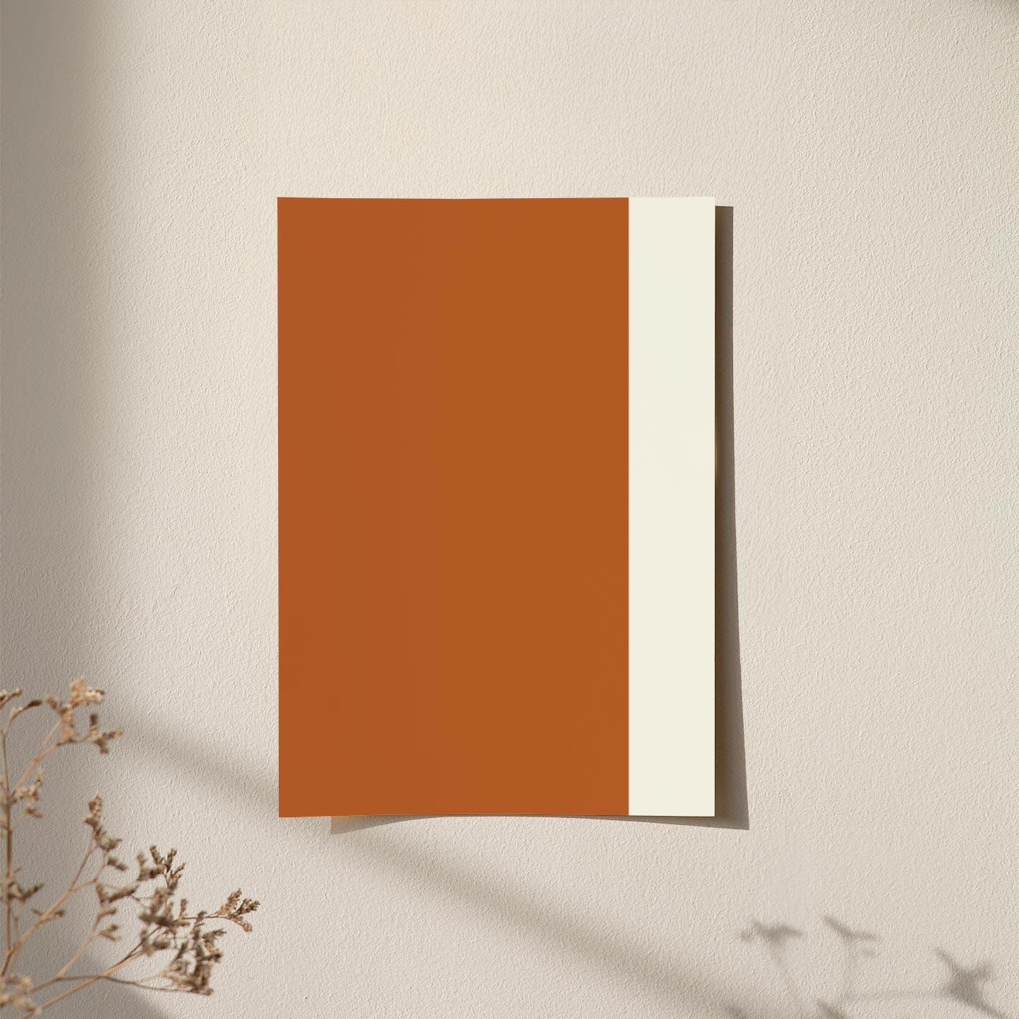 Large Stripe Wallpaper Wallpaper Monika Hibbs Peel & Stick Sample Terracotta