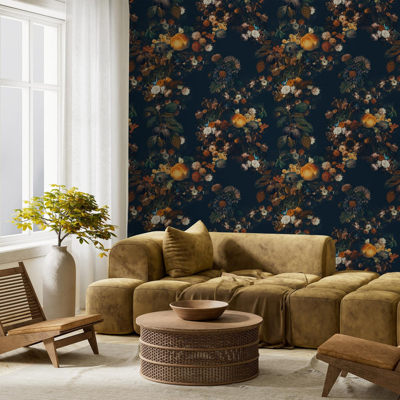 Noir Garden Wallpaper Wallpaper Urbanwalls