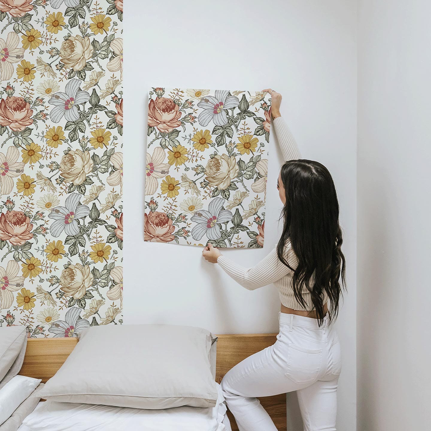 Prairie Floral Wallpaper Wallpaper Urbanwalls