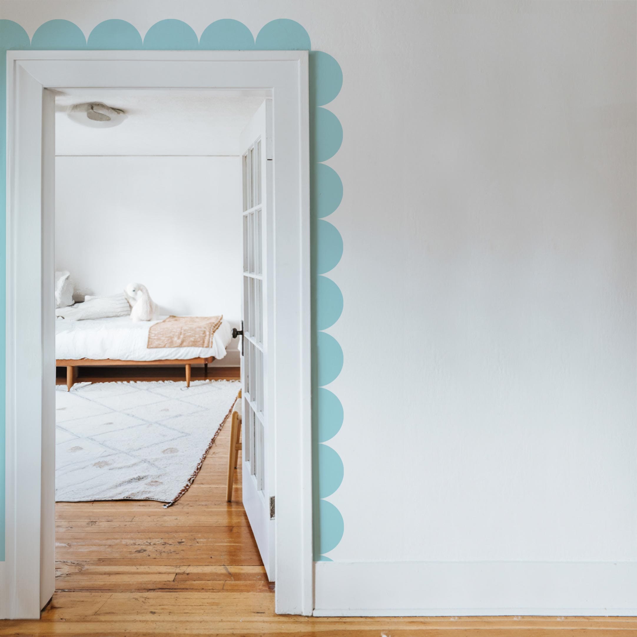 Scalloped Border Wall Decal Decals Urbanwalls Large Baby Blue