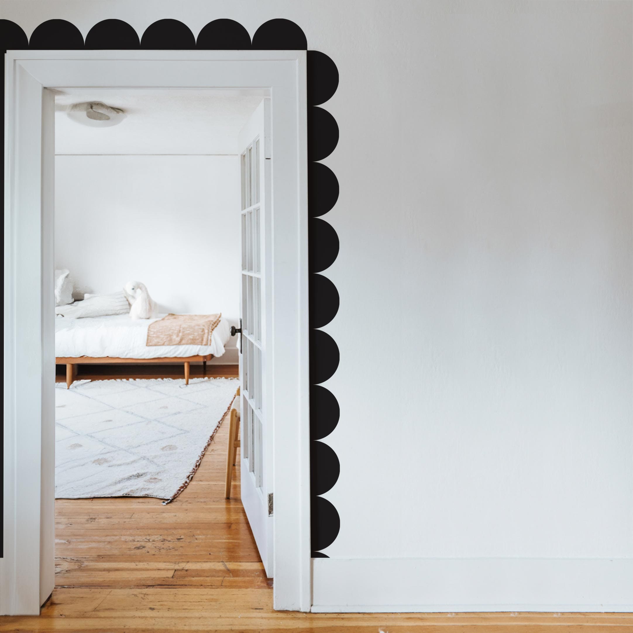 Scalloped Border Wall Decal Decals Urbanwalls Large Black