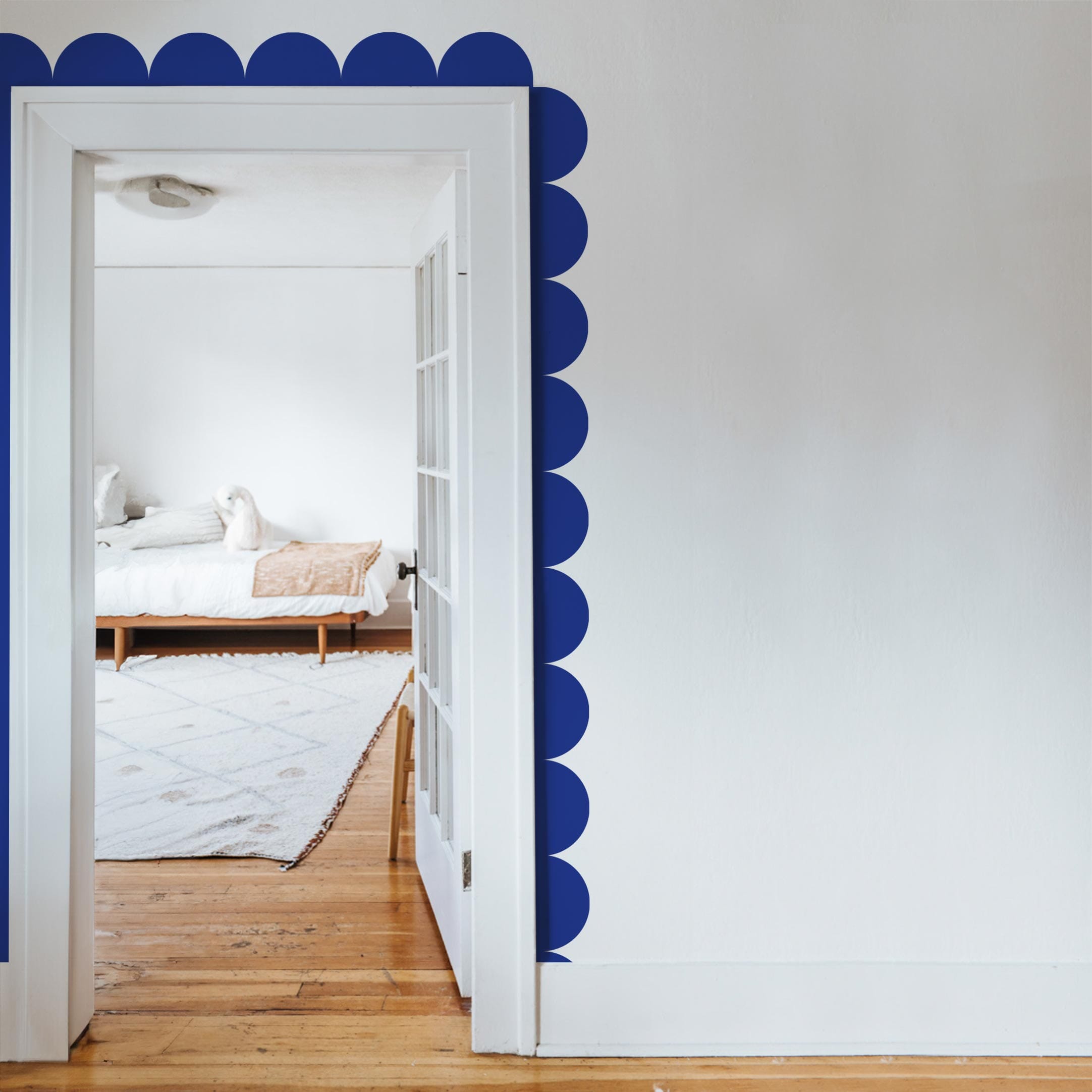 Scalloped Border Wall Decal Decals Urbanwalls Large Dark Blue