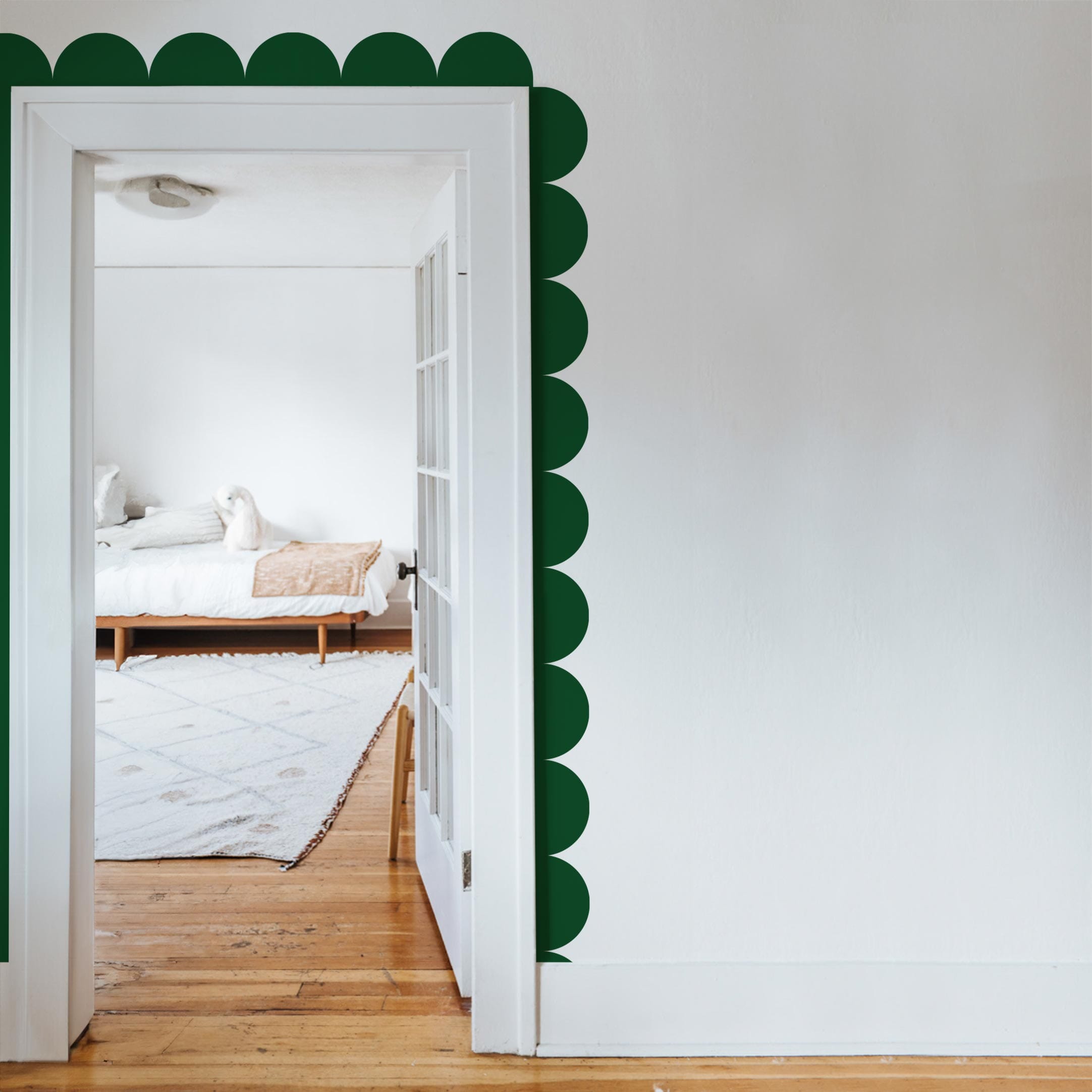 Scalloped Border Wall Decal Decals Urbanwalls Large Dark Green