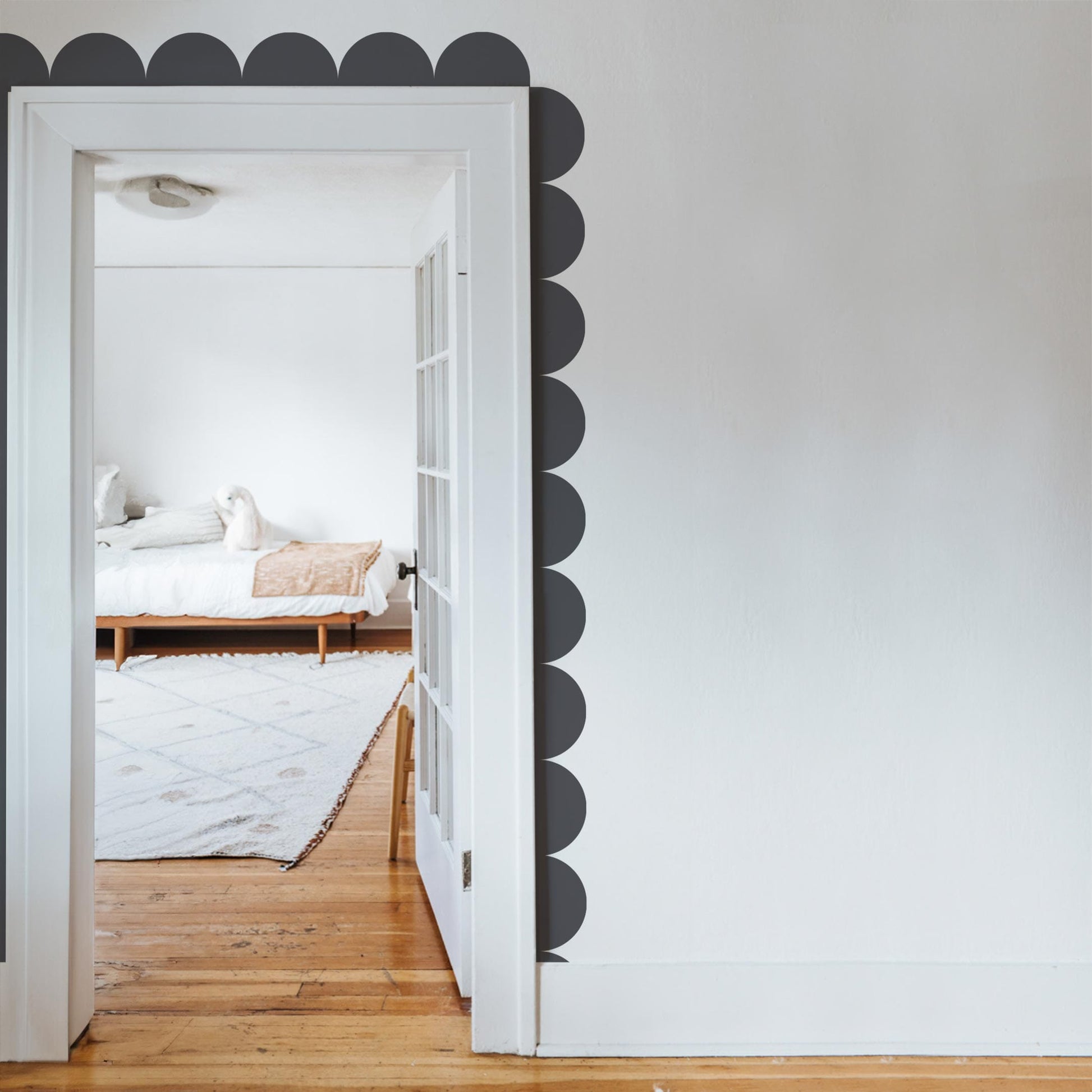 Scalloped Border Wall Decal Decals Urbanwalls Large Grey