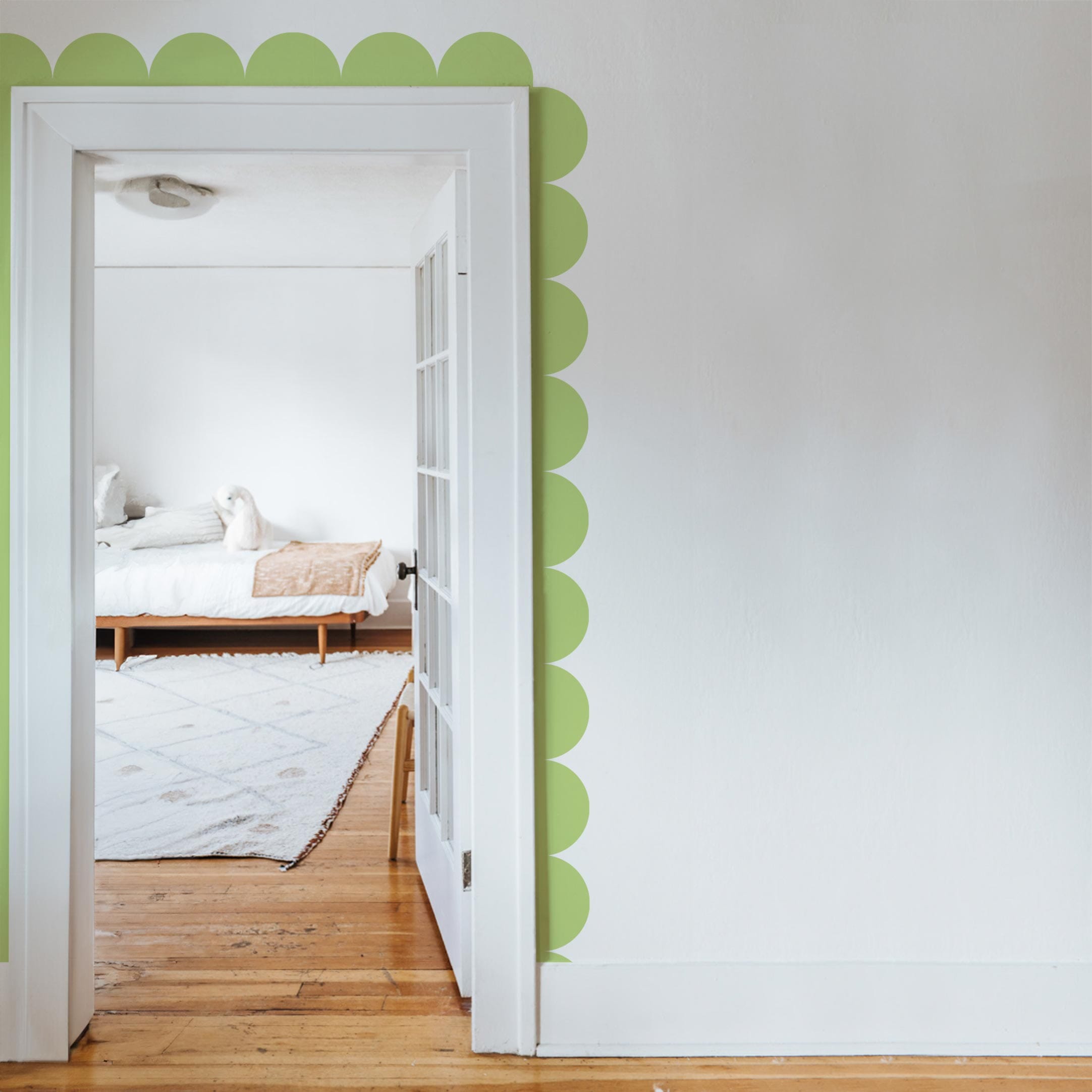 Scalloped Border Wall Decal Decals Urbanwalls Large Key Lime Green