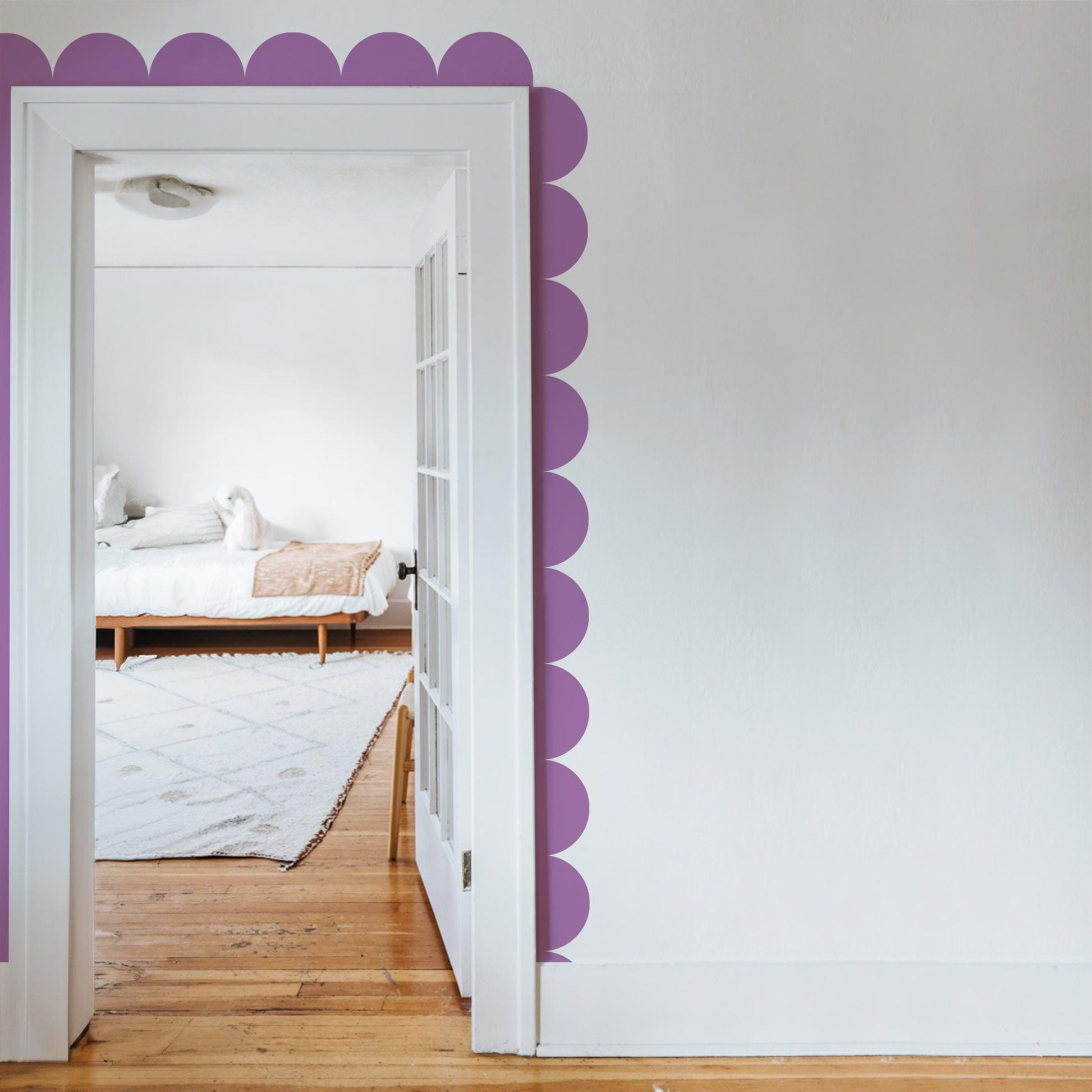 Scalloped Border Wall Decal Decals Urbanwalls Large Lilac