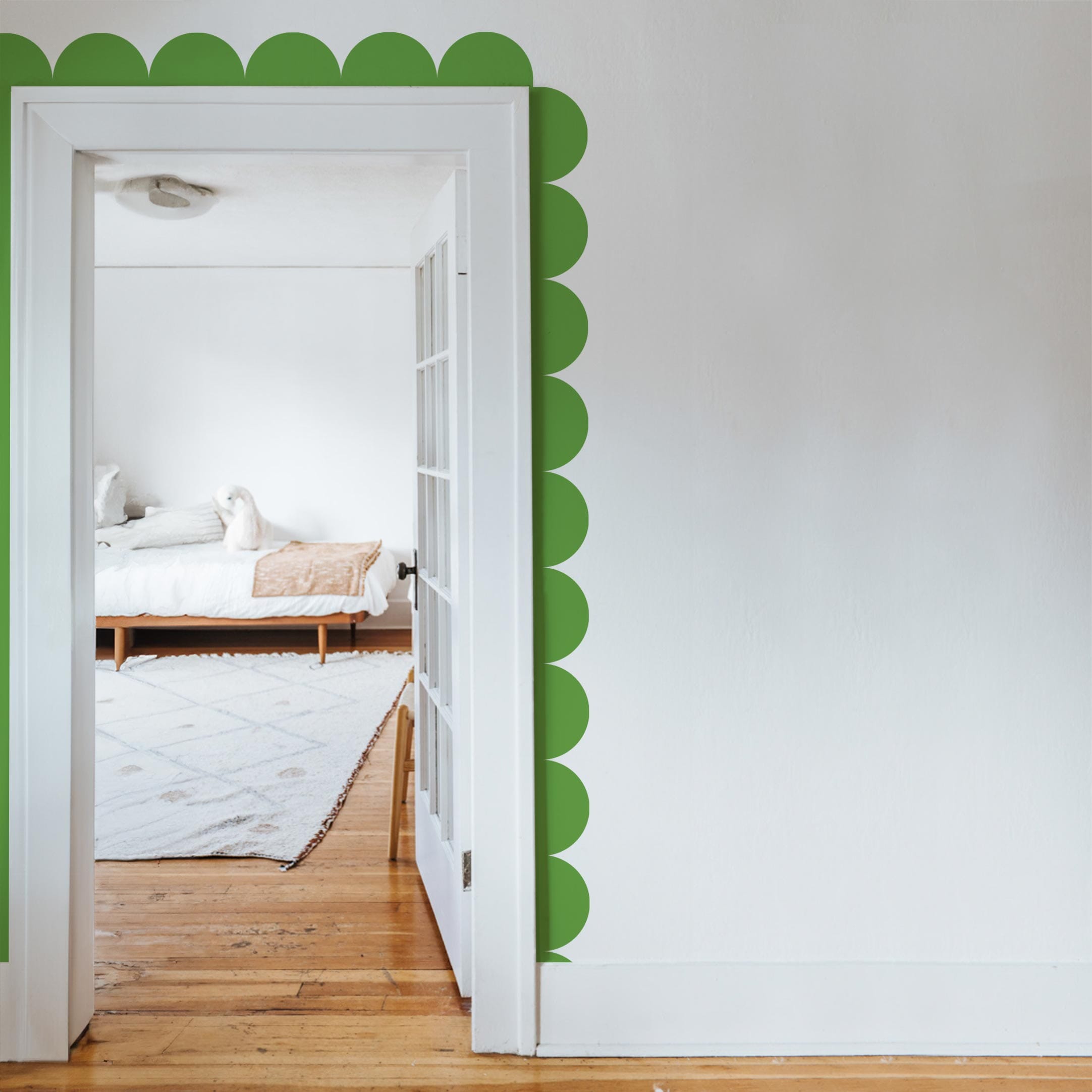 Scalloped Border Wall Decal Decals Urbanwalls Large Lime Green