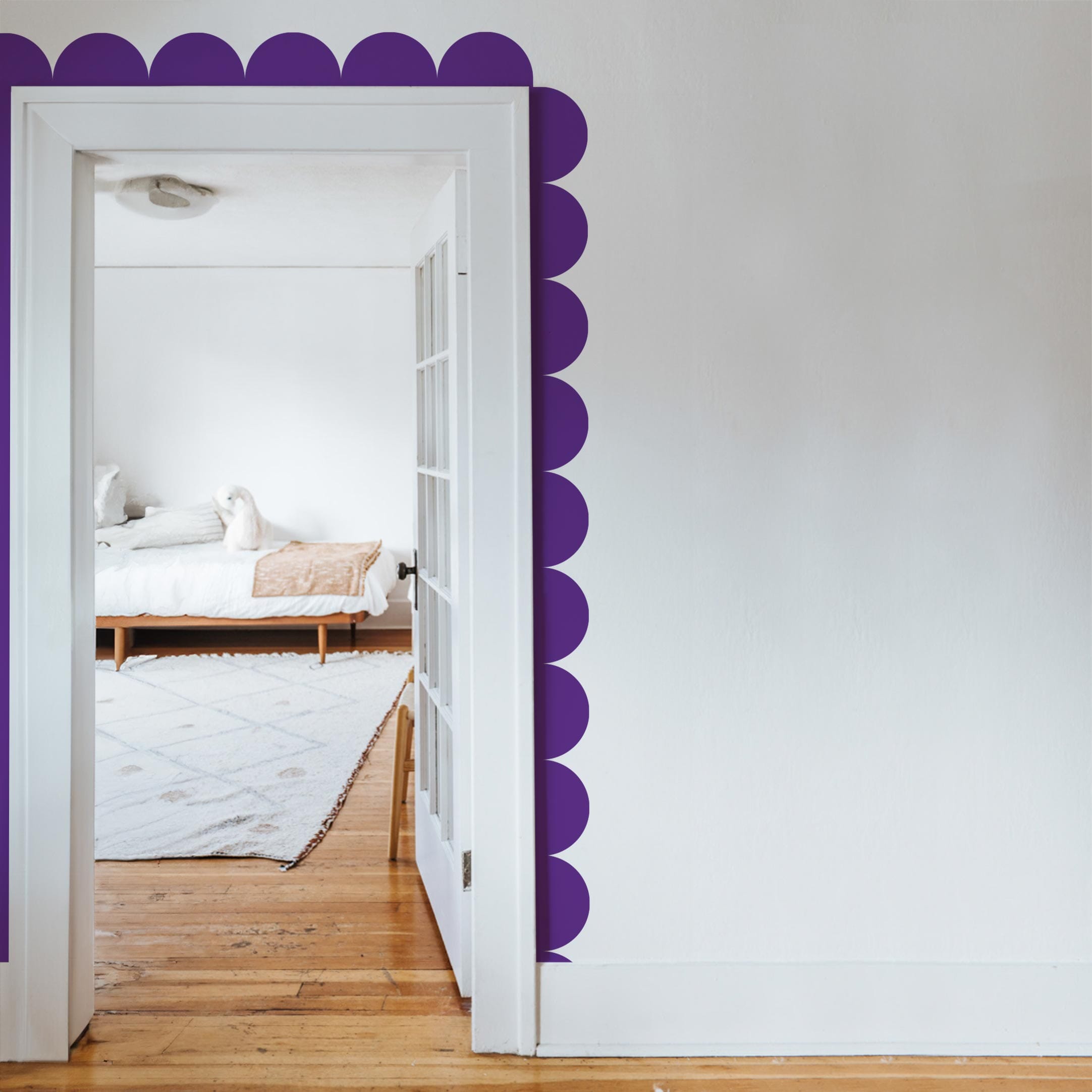 Scalloped Border Wall Decal Decals Urbanwalls Large Purple