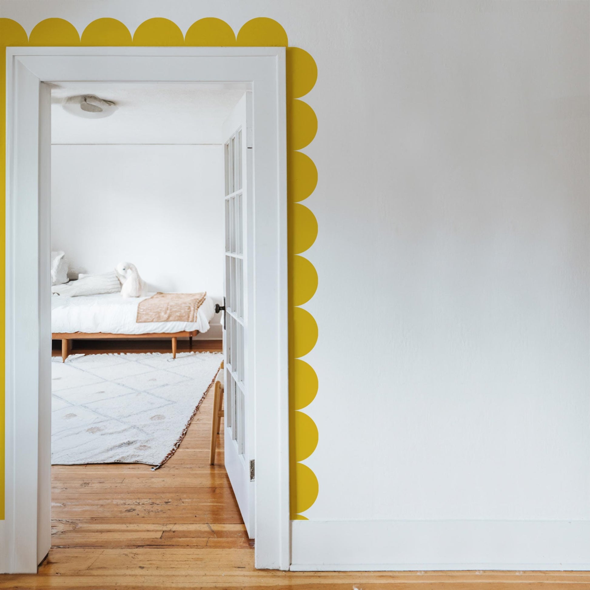 Scalloped Border Wall Decal Decals Urbanwalls Large Signal Yellow