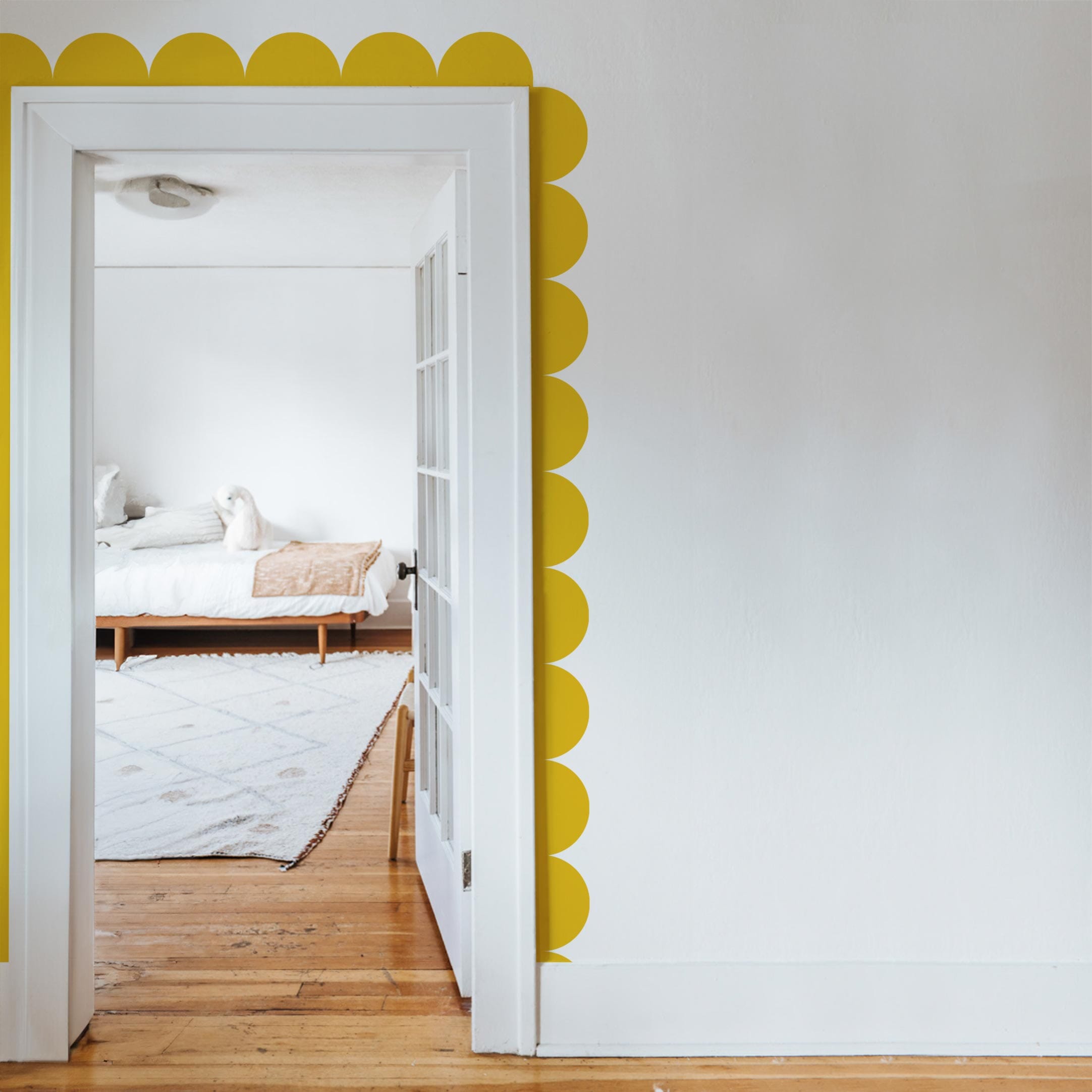 Scalloped Border Wall Decal Decals Urbanwalls Large Signal Yellow