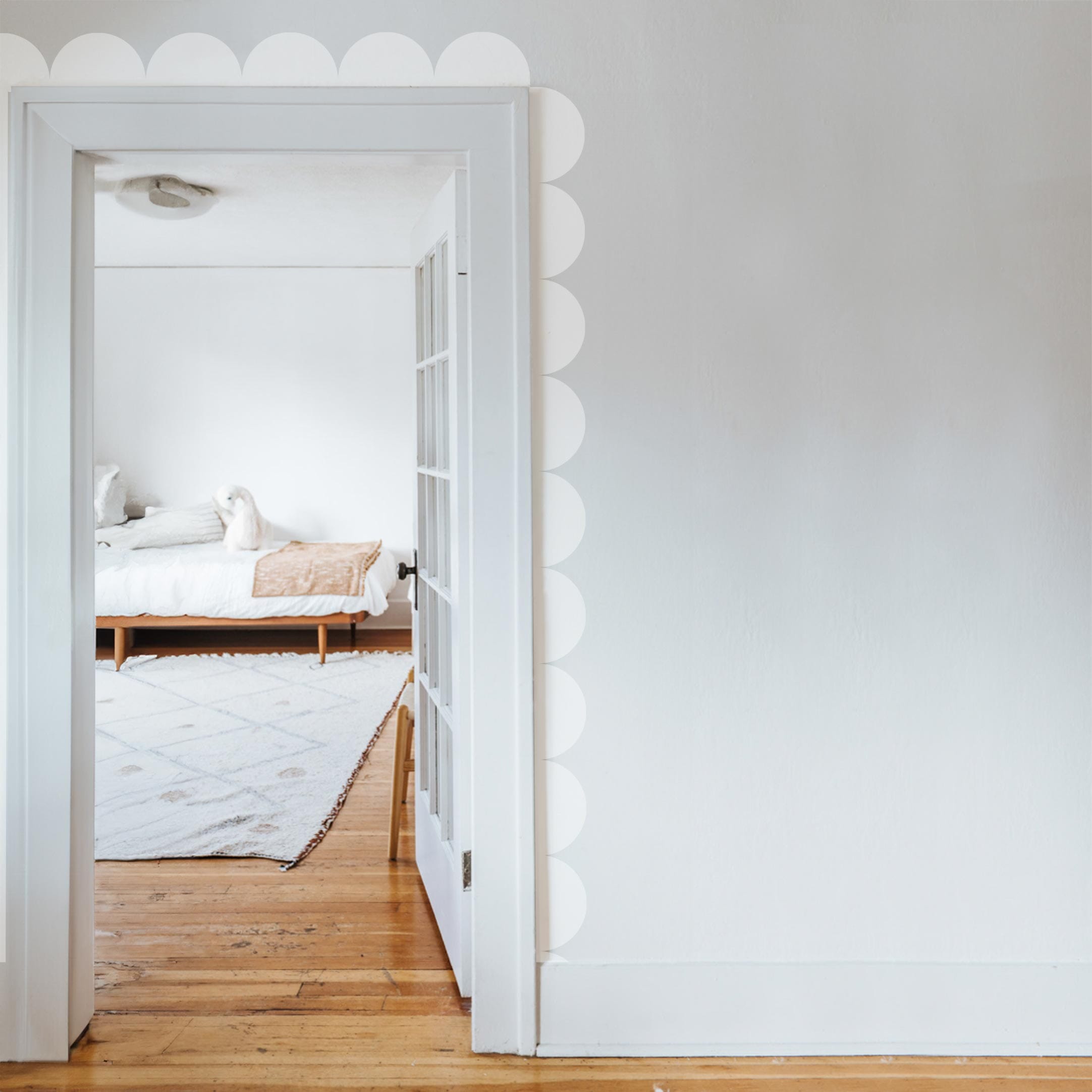 Scalloped Border Wall Decal Decals Urbanwalls Large White