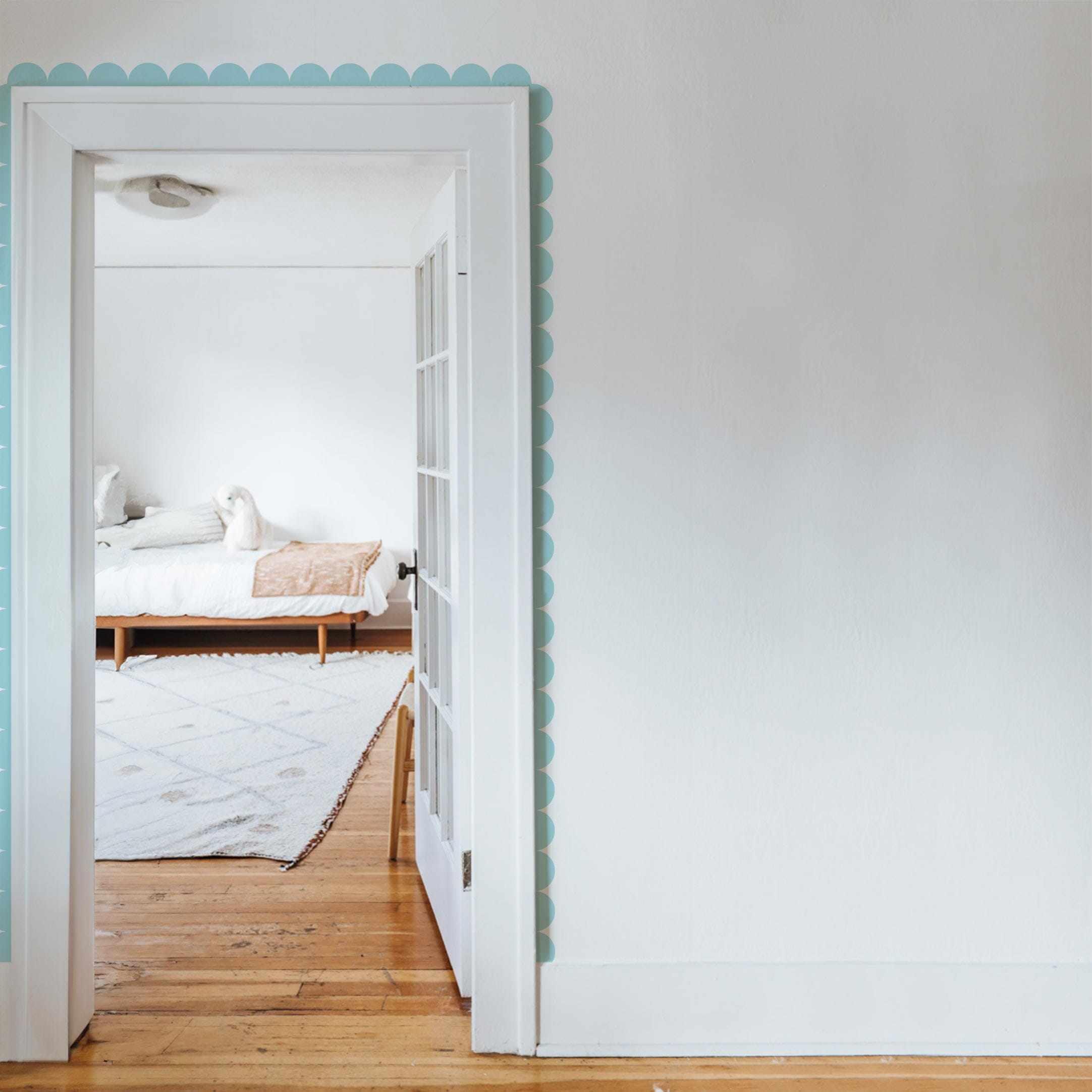 Scalloped Border Wall Decal Decals Urbanwalls Small Baby Blue