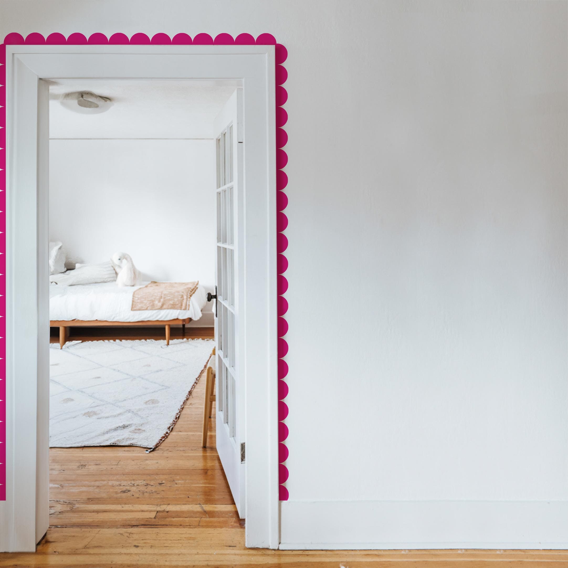 Scalloped Border Wall Decal Decals Urbanwalls Small Hot Pink