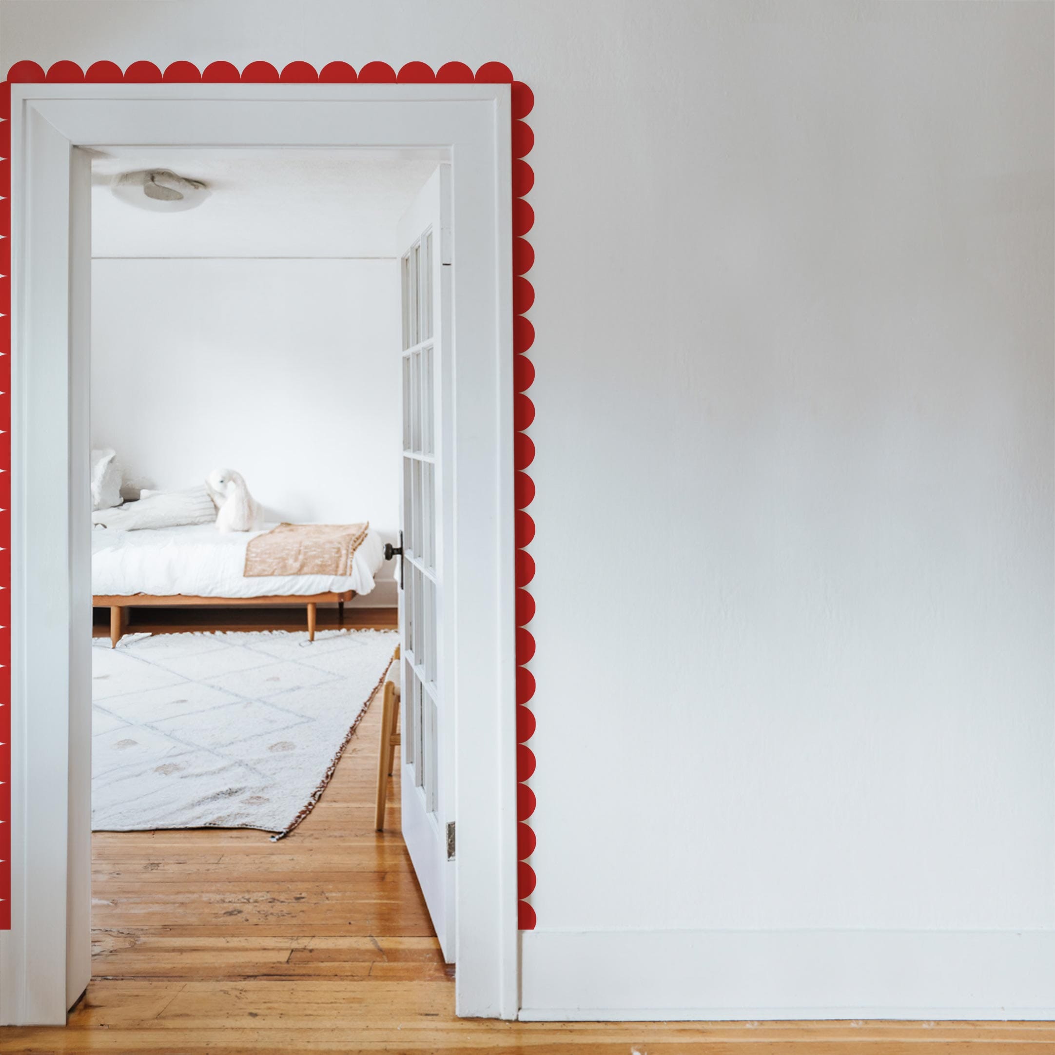 Scalloped Border Wall Decal Decals Urbanwalls Small Red