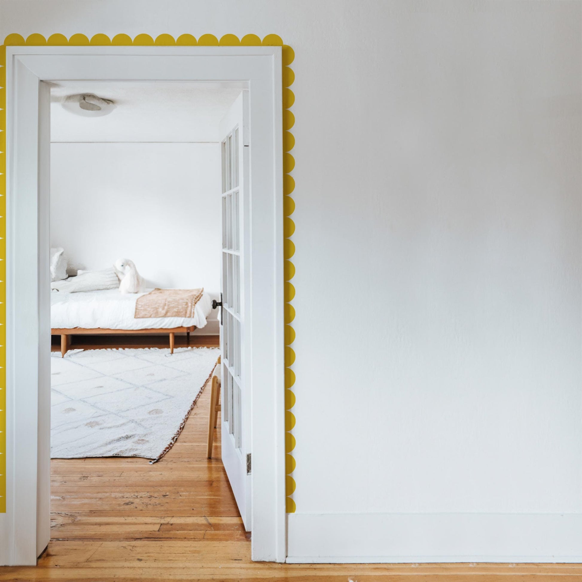 Scalloped Border Wall Decal Decals Urbanwalls Small Signal Yellow