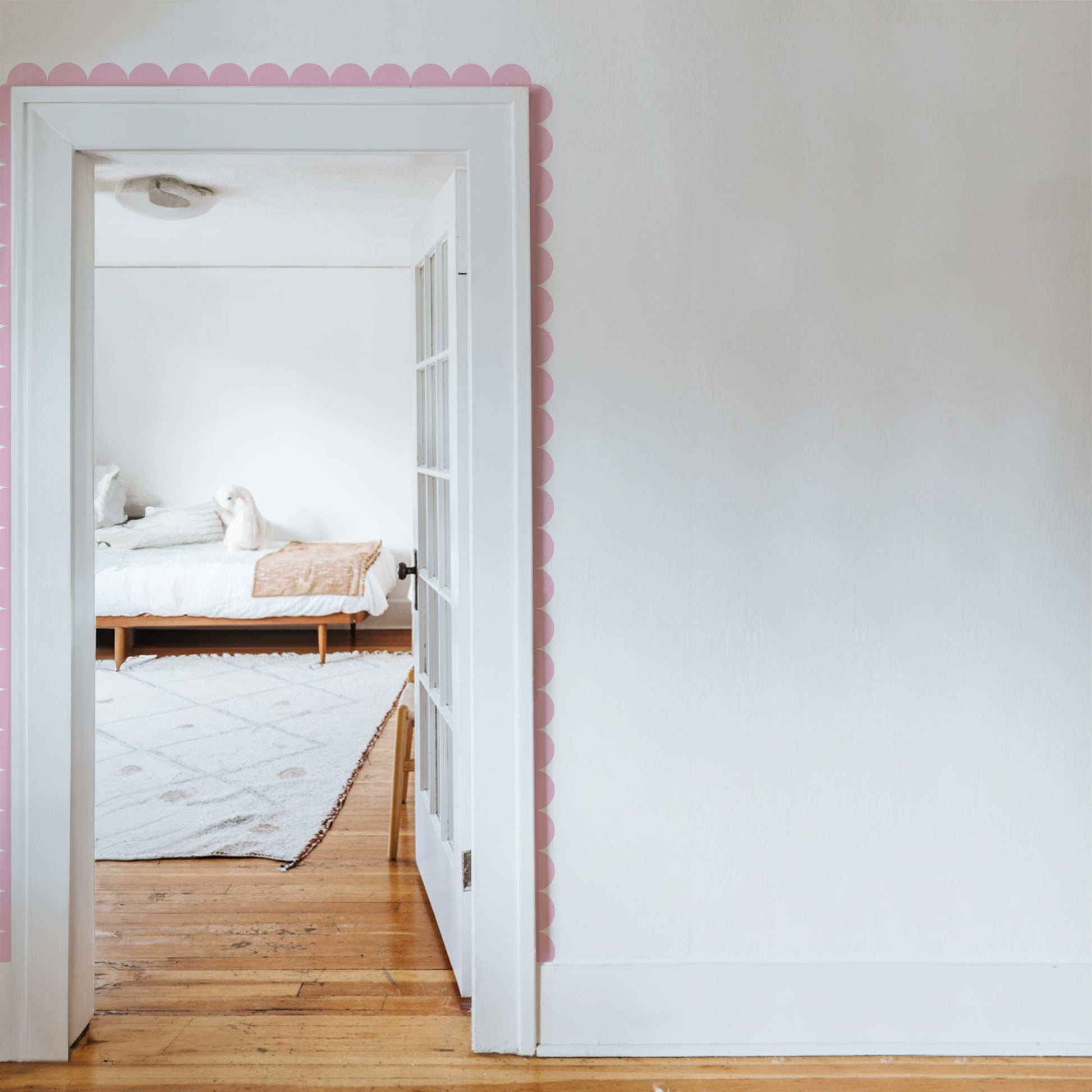 Scalloped Border Wall Decal Decals Urbanwalls Small Soft Pink