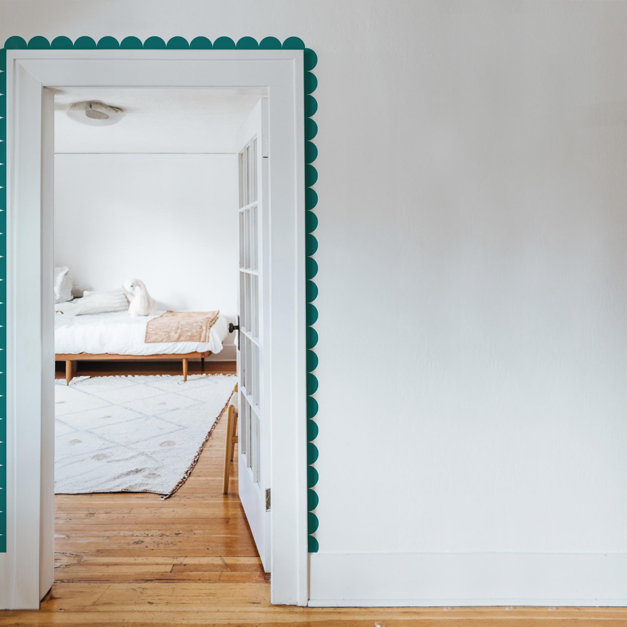 Scalloped Border Wall Decal Decals Urbanwalls Small Turquoise