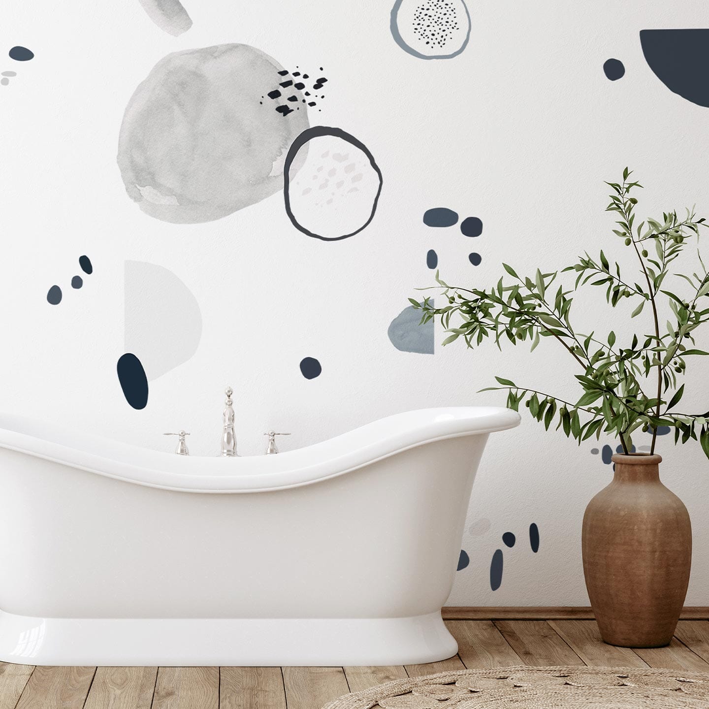 The Navy Circular Abstract Wall Decals Decals Urbanwalls