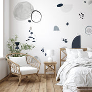 The Navy Circular Abstract Wall Decals Decals Urbanwalls