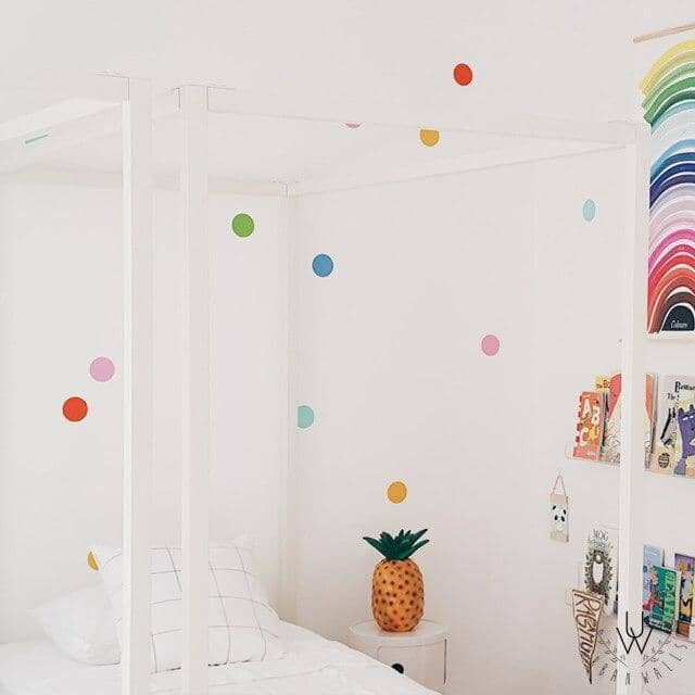 3 Inch Rainbow Confetti Dot Wall Decals Decals Urbanwalls Textured Wall
