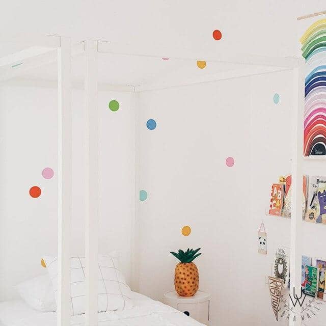 3 Inch Rainbow Confetti Dot Wall Decals Decals Urbanwalls Textured Wall 