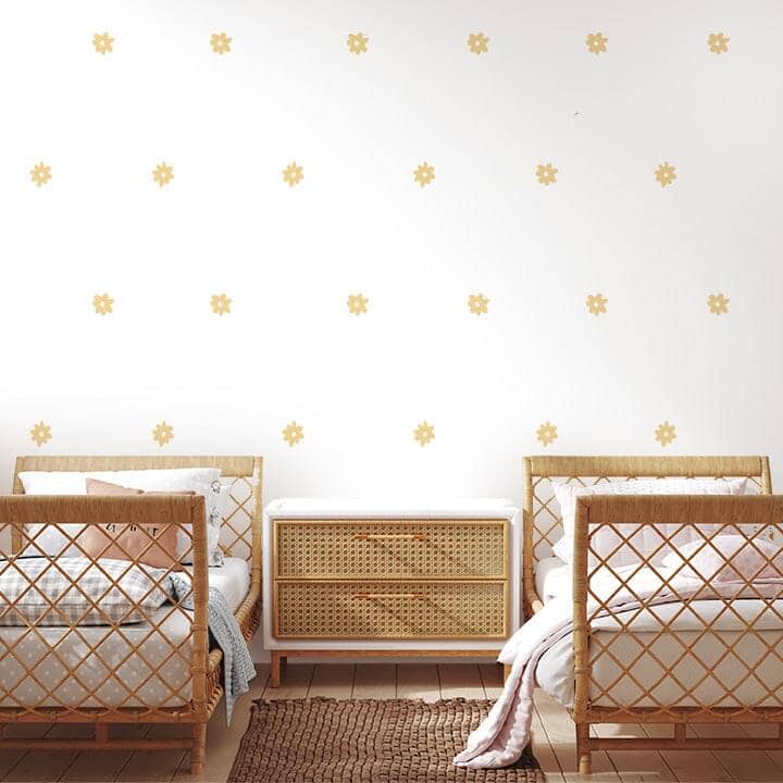 3 Inch Whimsy Daisy Wall Decals Decals Urbanwalls Maize