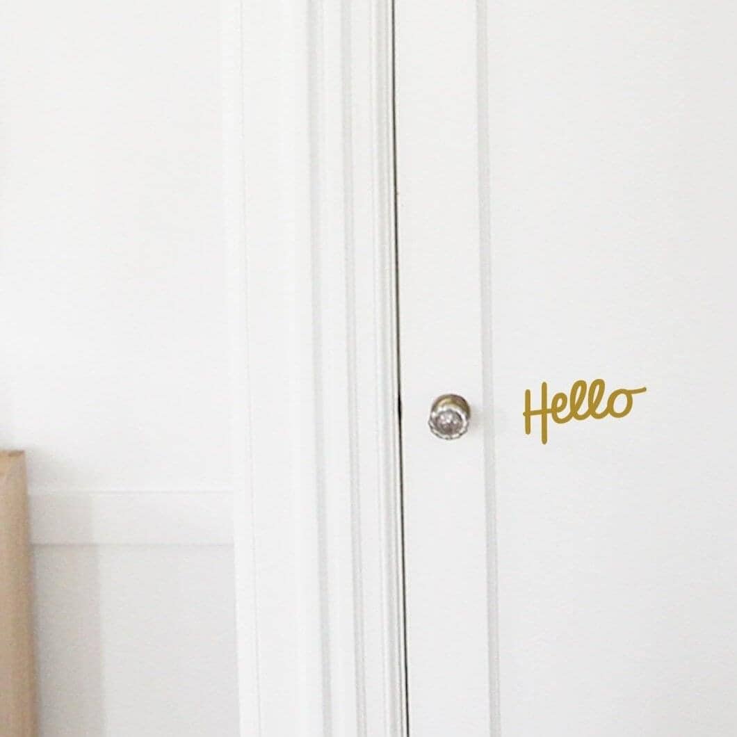 A Little Hello Door Decal Decals Urbanwalls