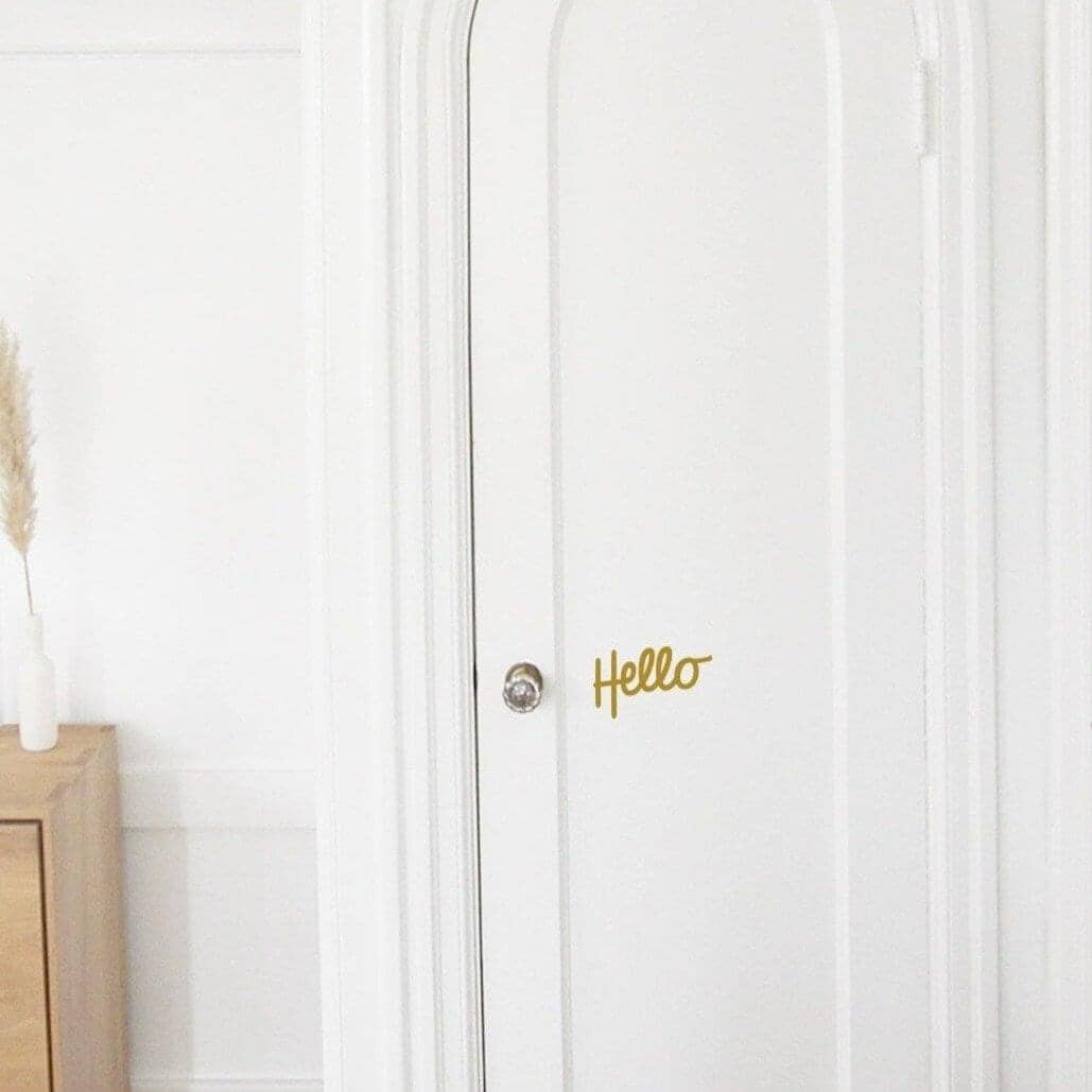 A Little Hello Door Decal Decals Urbanwalls