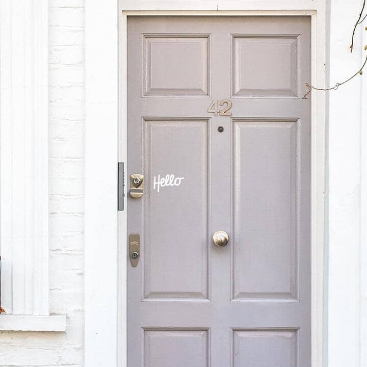 A Little Hello Door Decal Decals Urbanwalls