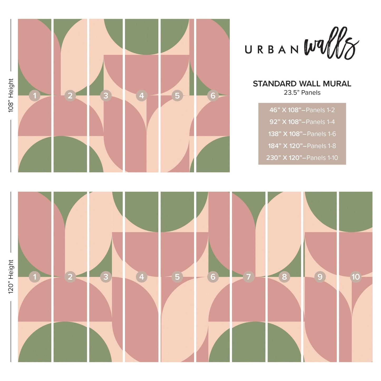Abstractions Wall Mural Murals Sunny Circle Studio Standard Wall 46" X 108" Elegant