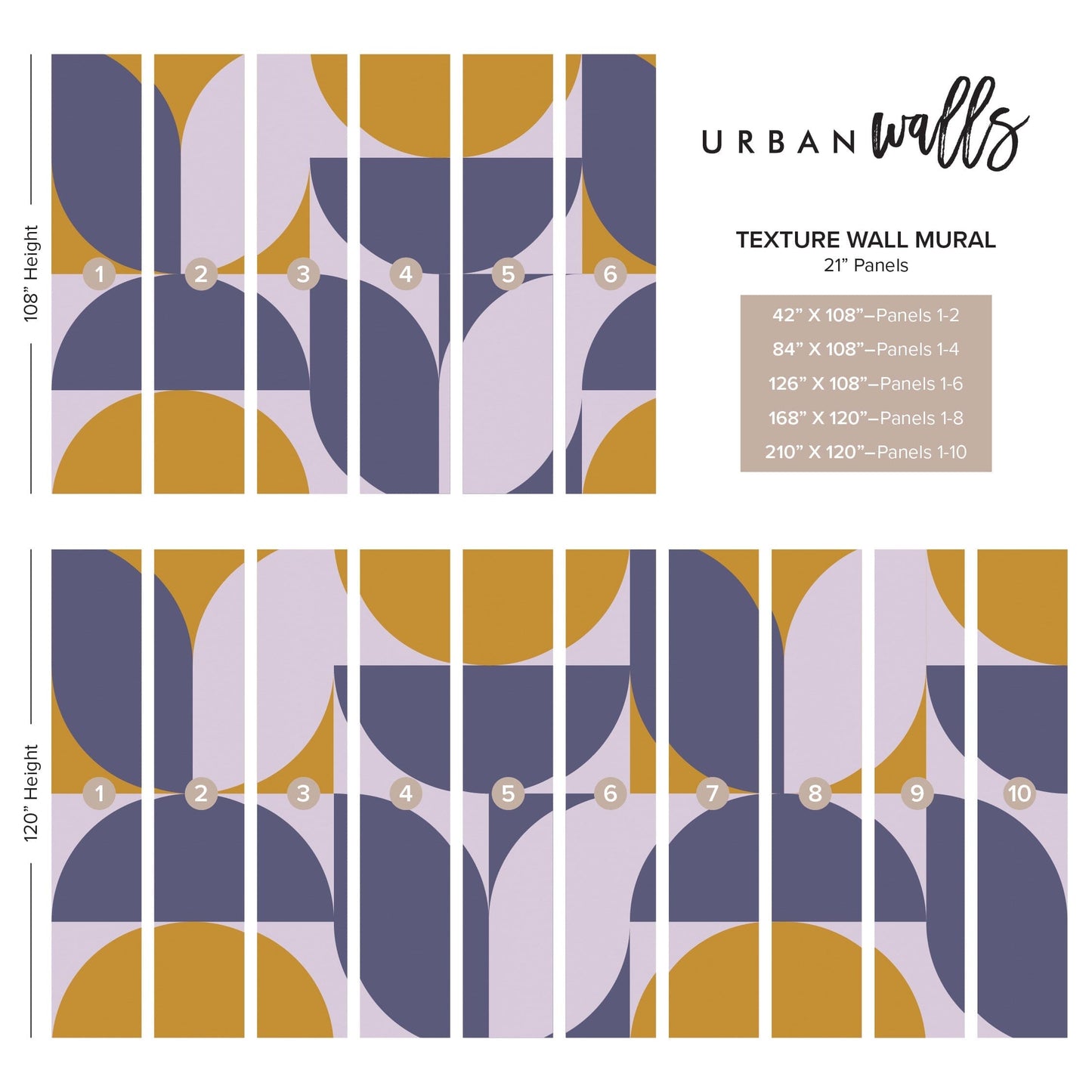 Abstractions Wall Mural Murals Sunny Circle Studio Textured Wall 42" X 108" Stately