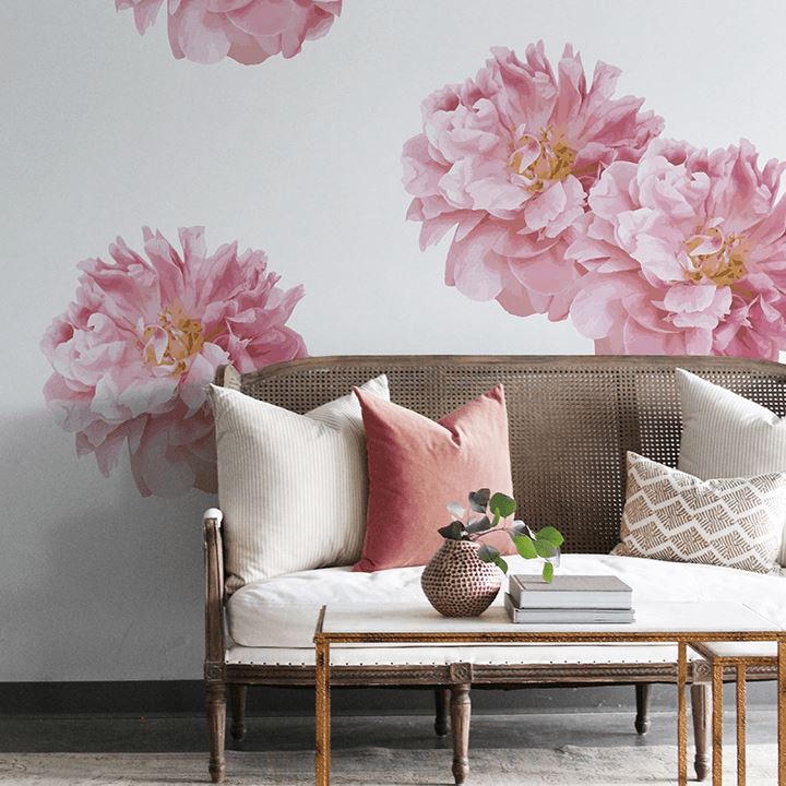 Beautiful Peony Garden Flower Pack Wall Decals Decals Urbanwalls Standard Wall