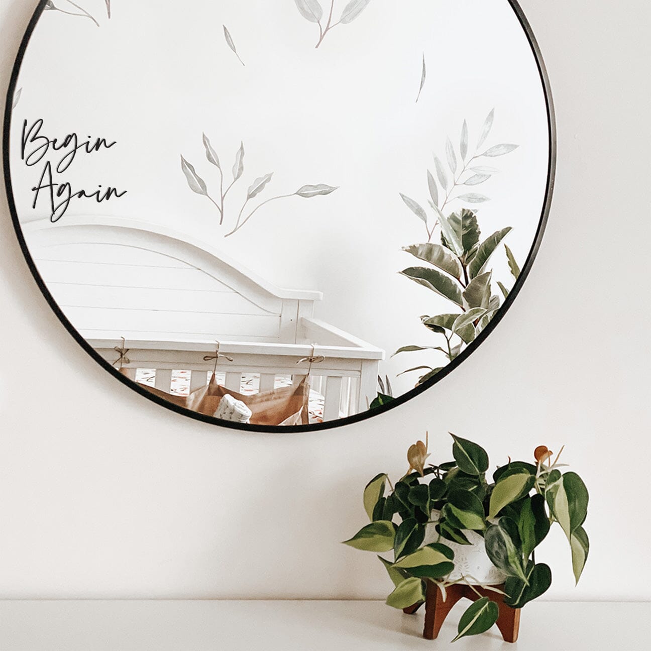 Begin Again Mirror Decal Decals Urbanwalls