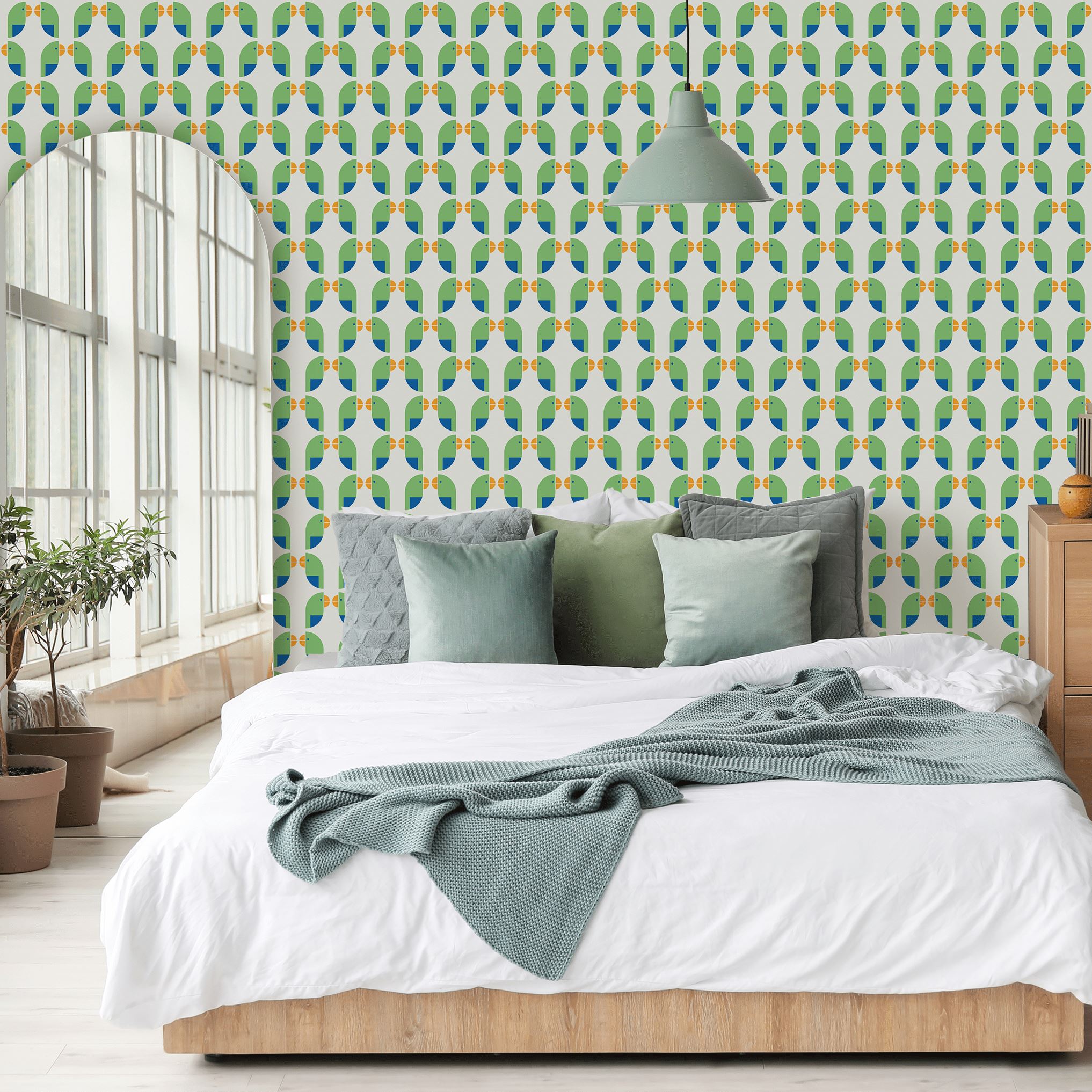 Birds of a Feather Wallpaper Wallpaper Sunny Circle Studio